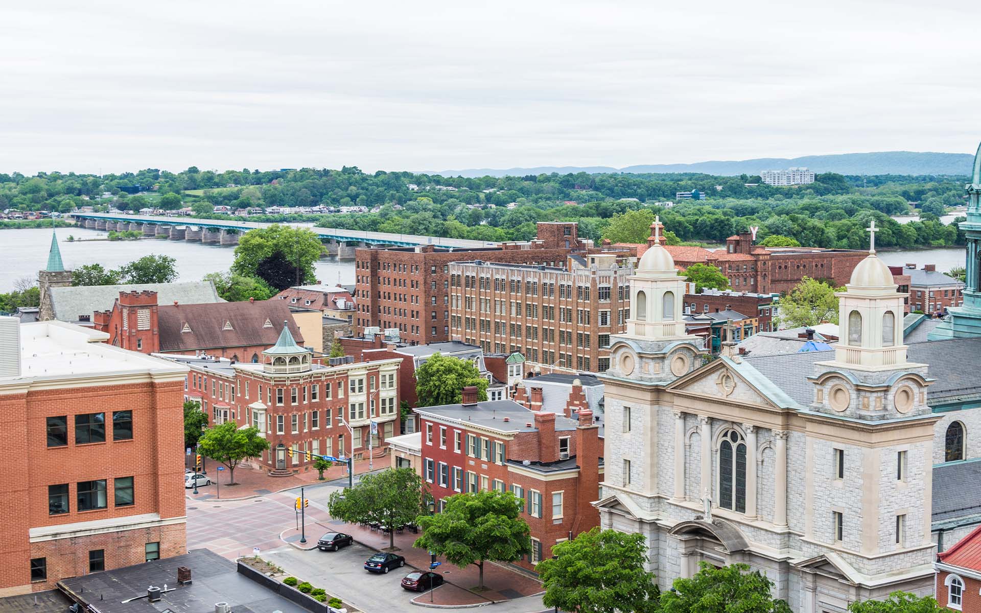 Homepage - Aerial of Historic Downtown Harrisburg, Pennsylvania